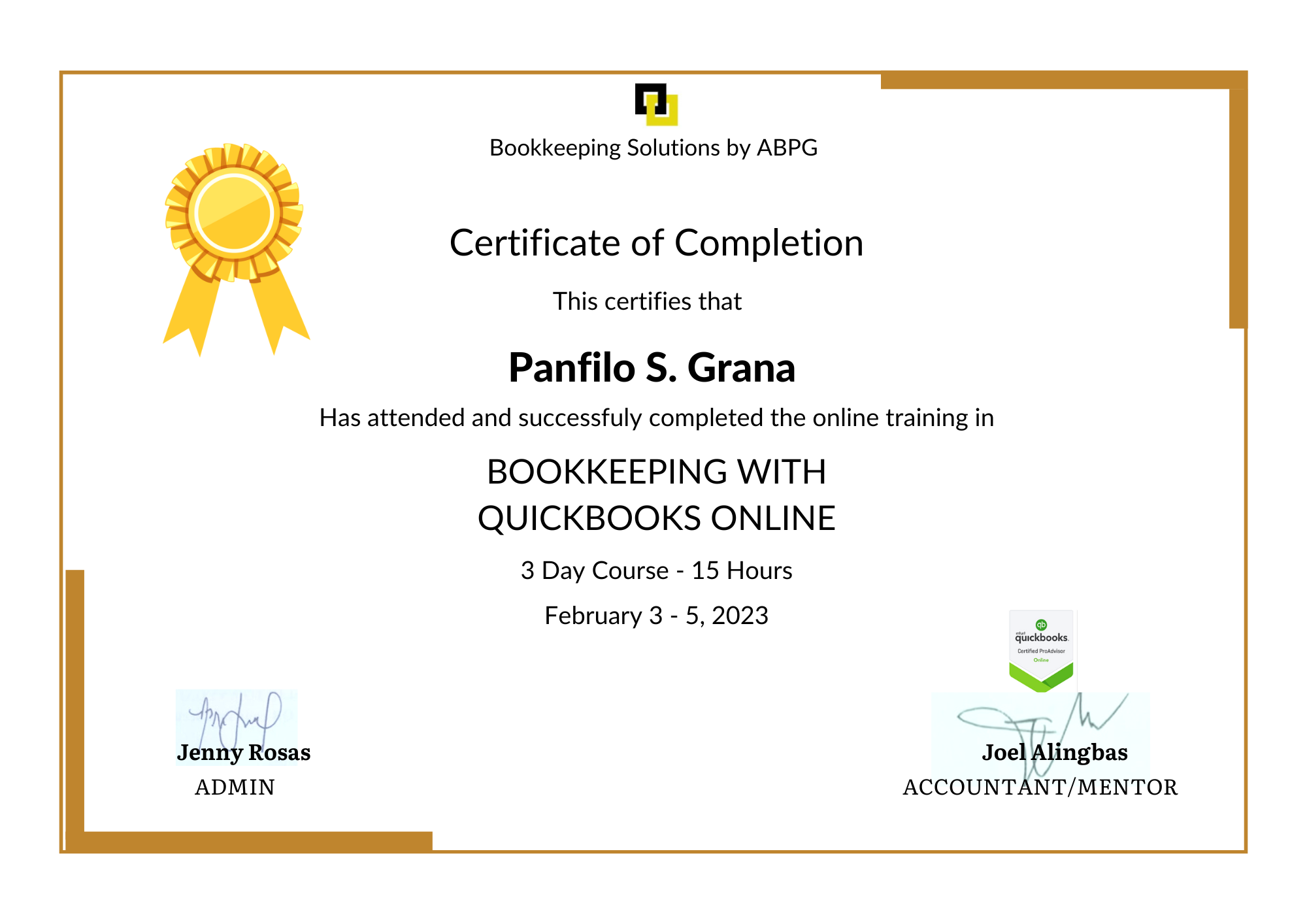 certificate